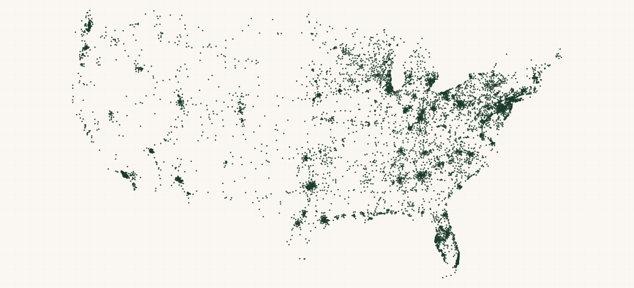 Map of where the Lucy Nicotine Retailers are