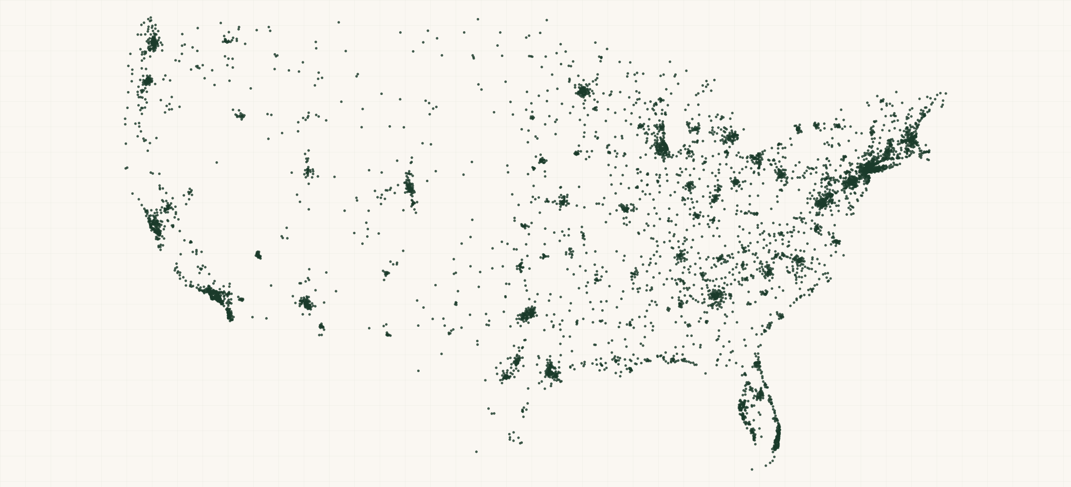 Map of where the Luxury Eyewear Stockists by Designer Brand are