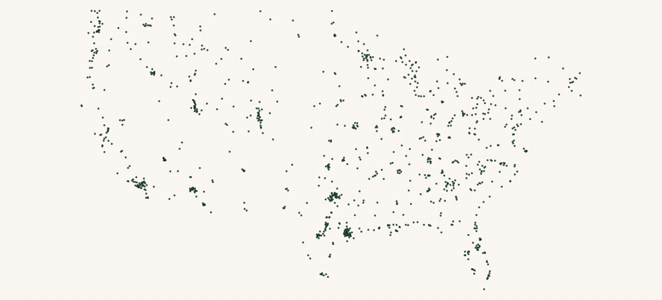Map of where the Magpul Retailers are