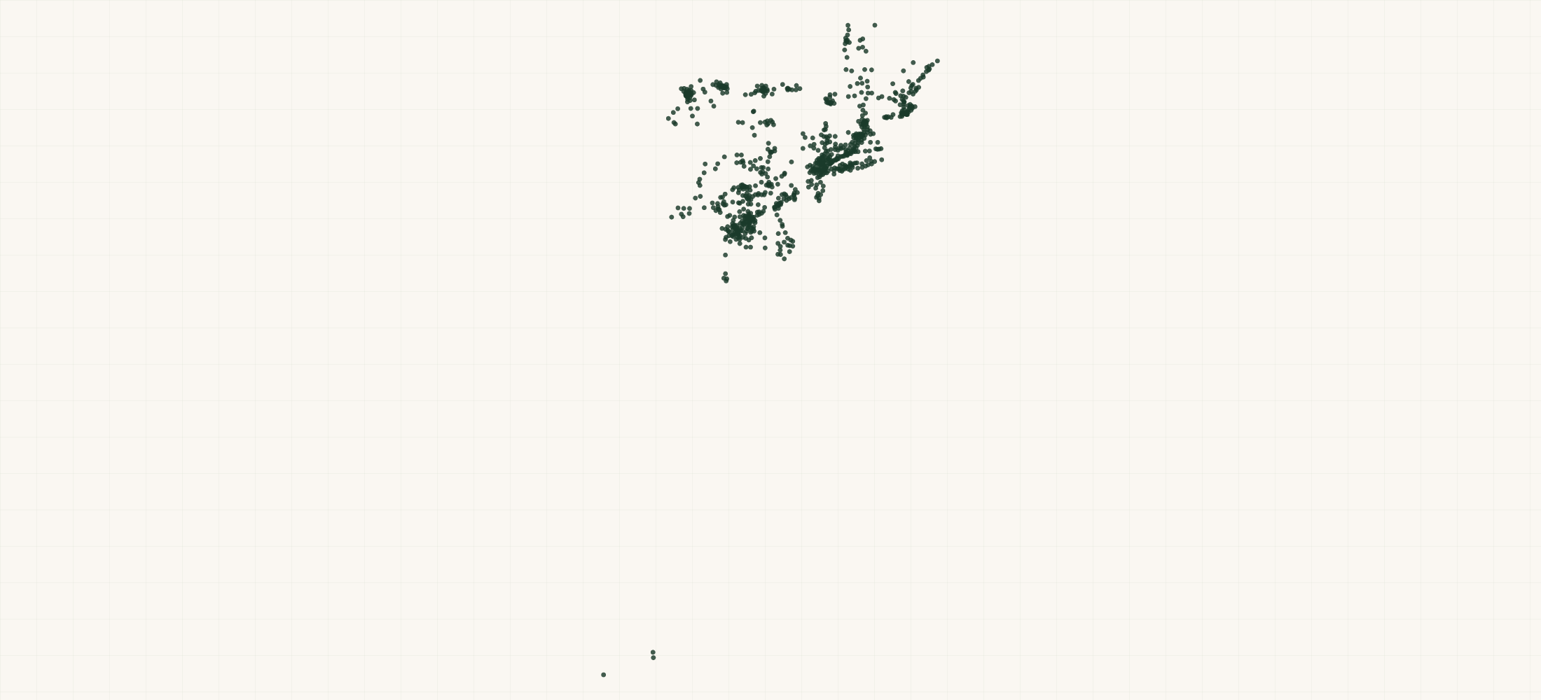 Map of where the Manufacturers and Traders Trust Company Branches are