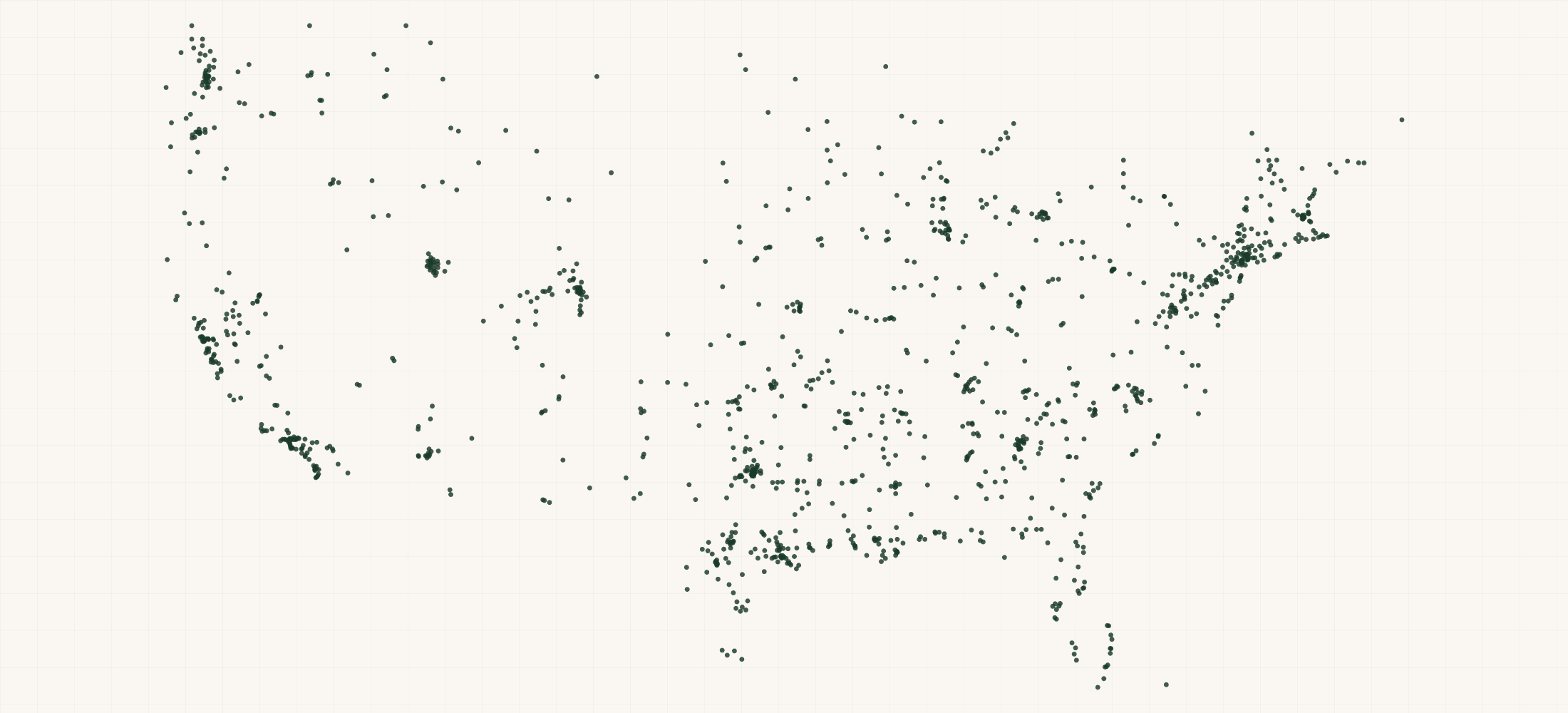 Map of where the Margot Elena Retailers are