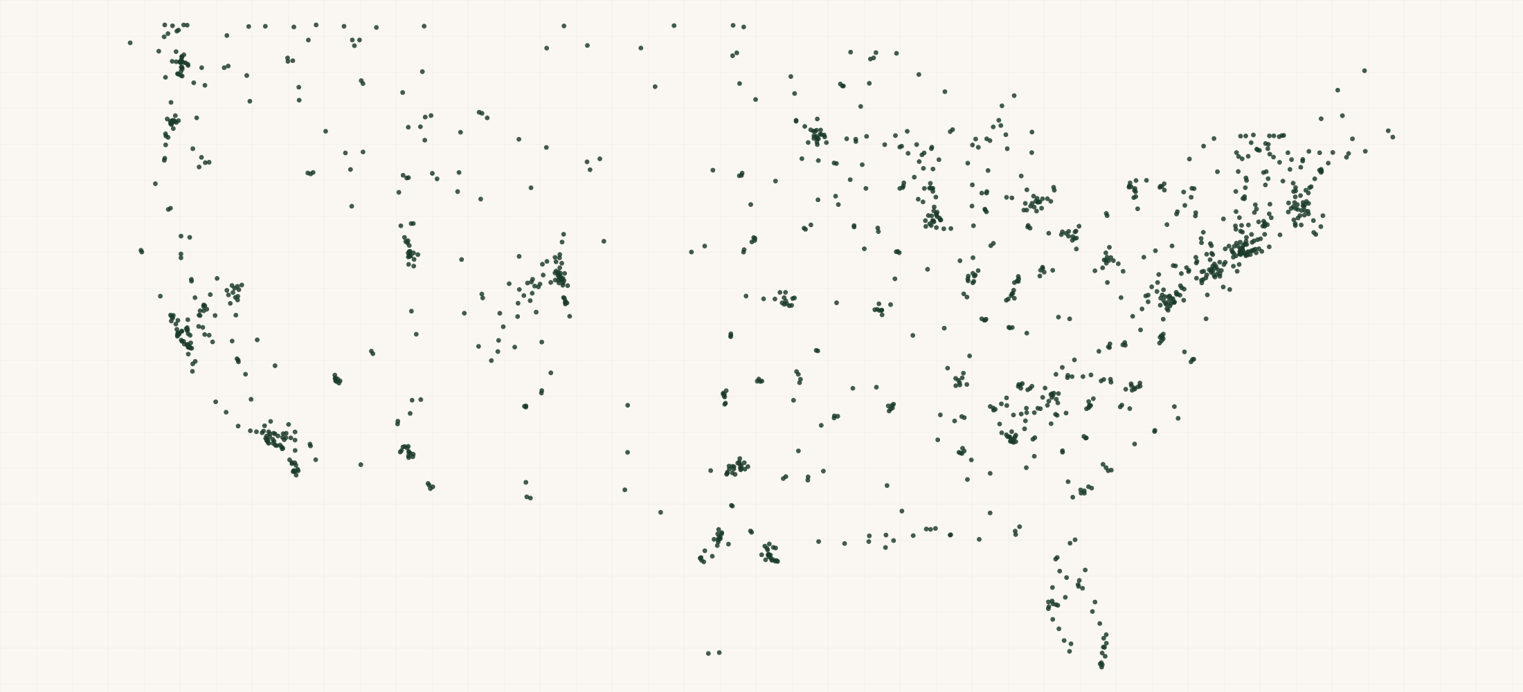 Map of where the Marmot Retailers are