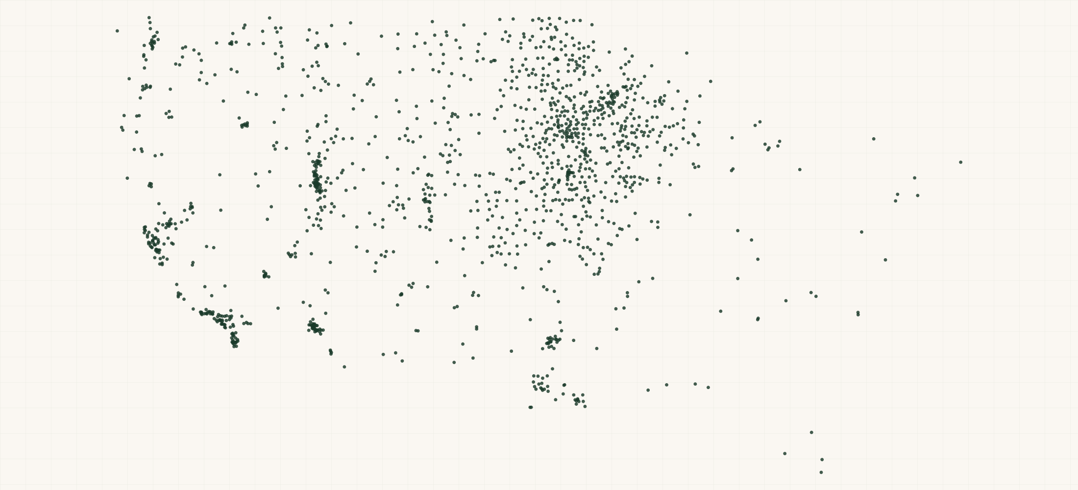 Map of where the Martin / Midland Garage Door Dealers are