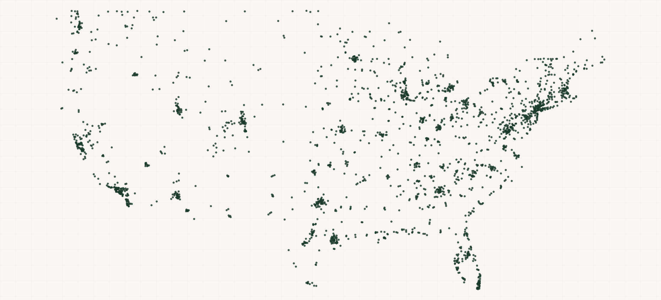 Map of where the Marucci Sports Retailers are