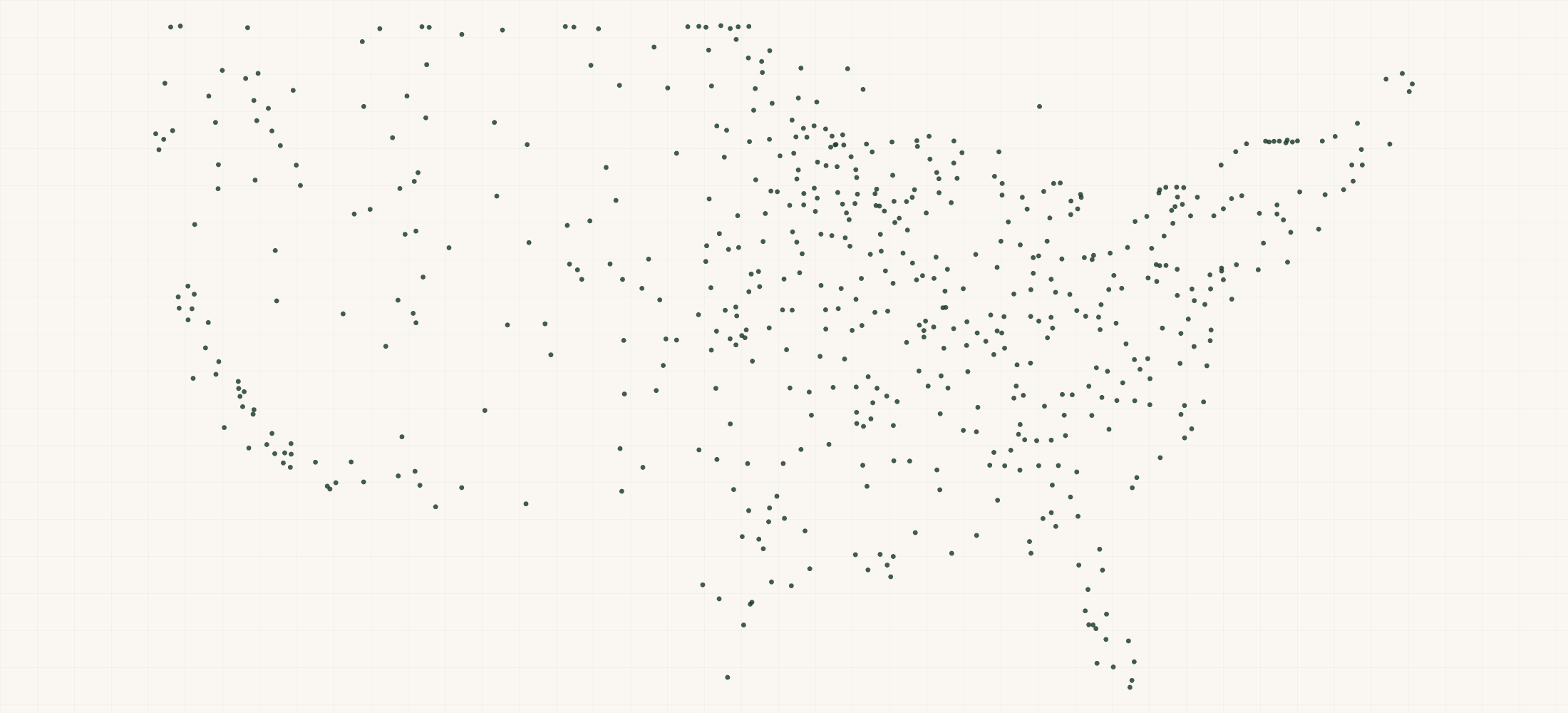 Map of where the Massey Ferguson Dealers are