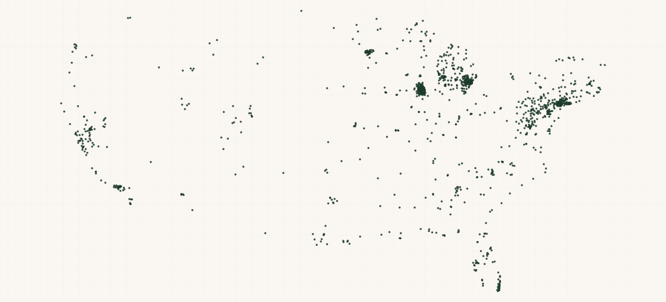 Map of where the McClure's Retailers are