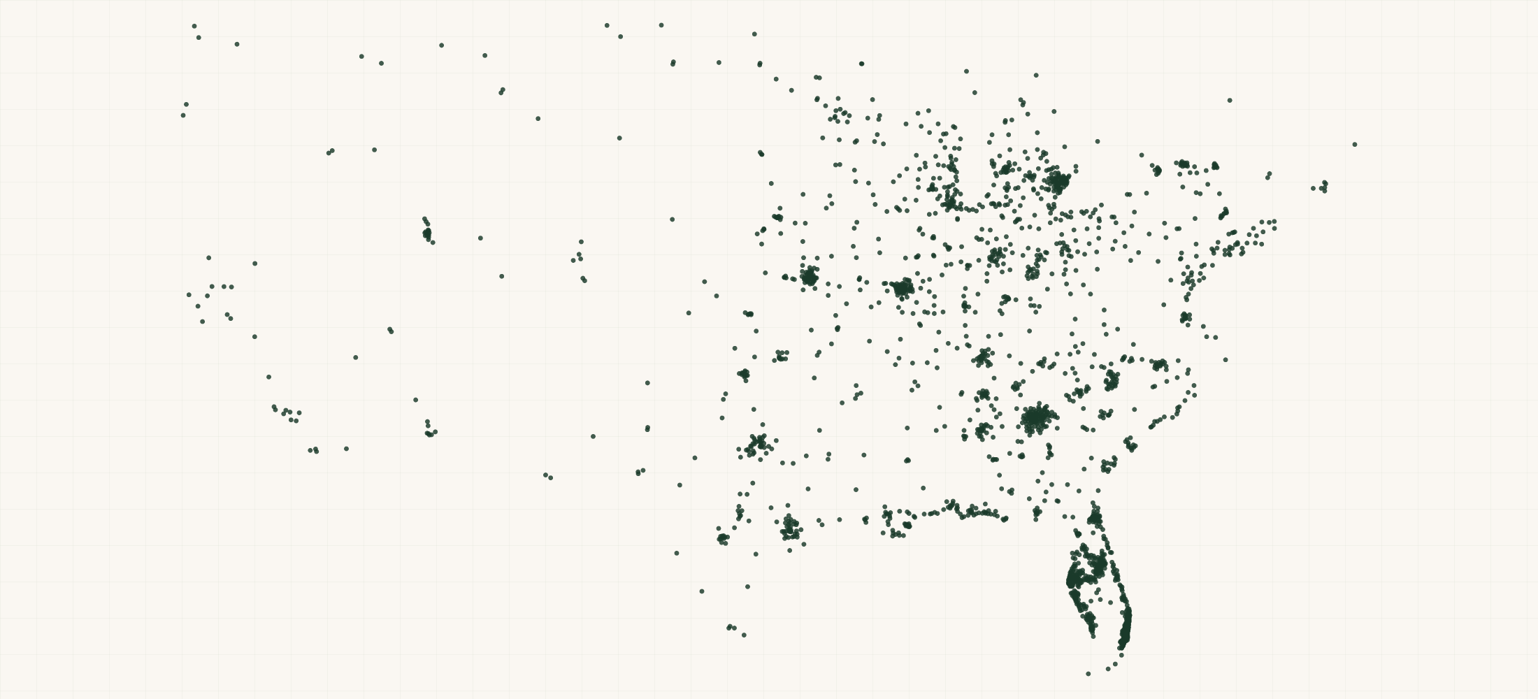 Map of where the Meat Mitch Retailers are