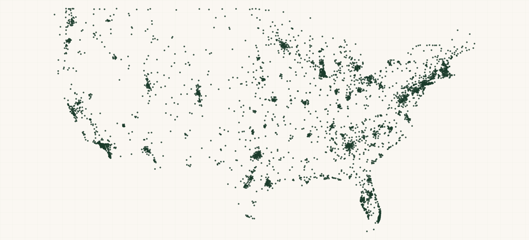 Map of where the Meater Retailers are