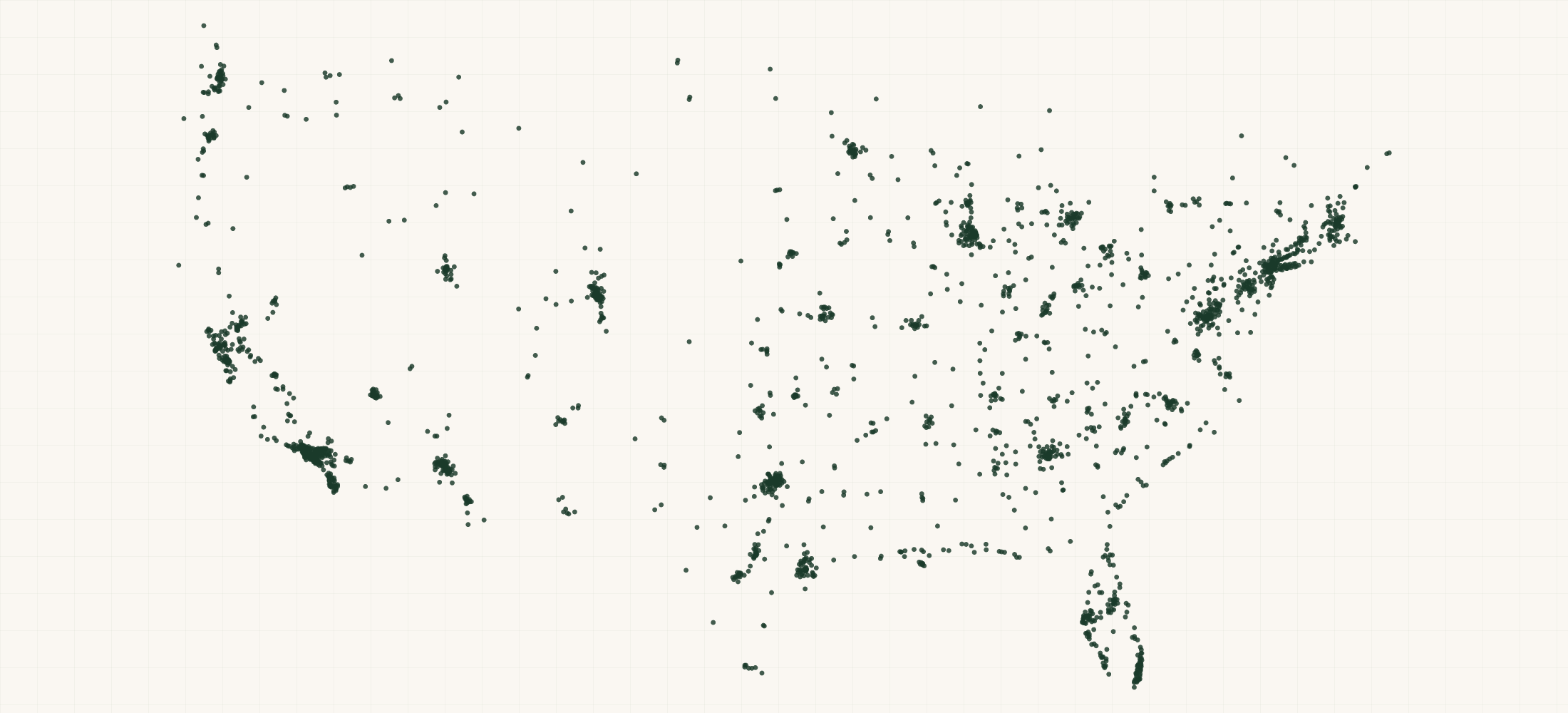 Map of where the Medicine Mama Retailers are