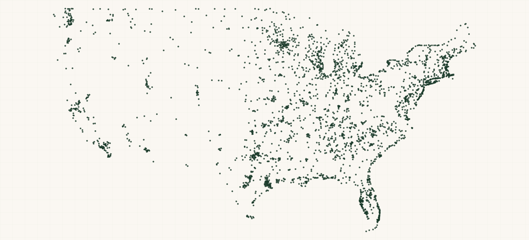 Map of where the Mercury Marine Retailers are