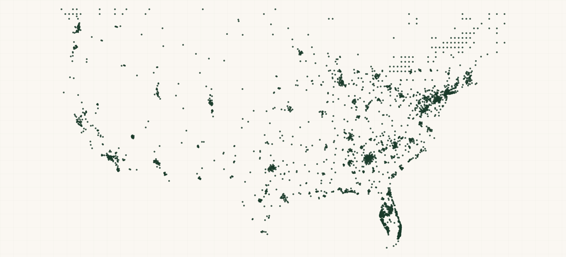 Map of where the Metavo Retailers are