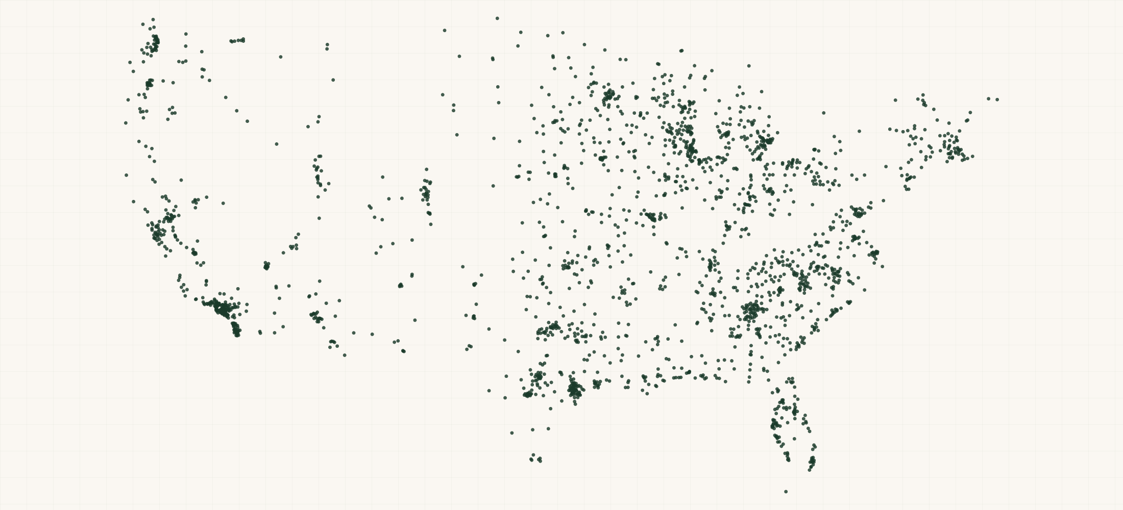 Map of where the Metroflor Retailers are