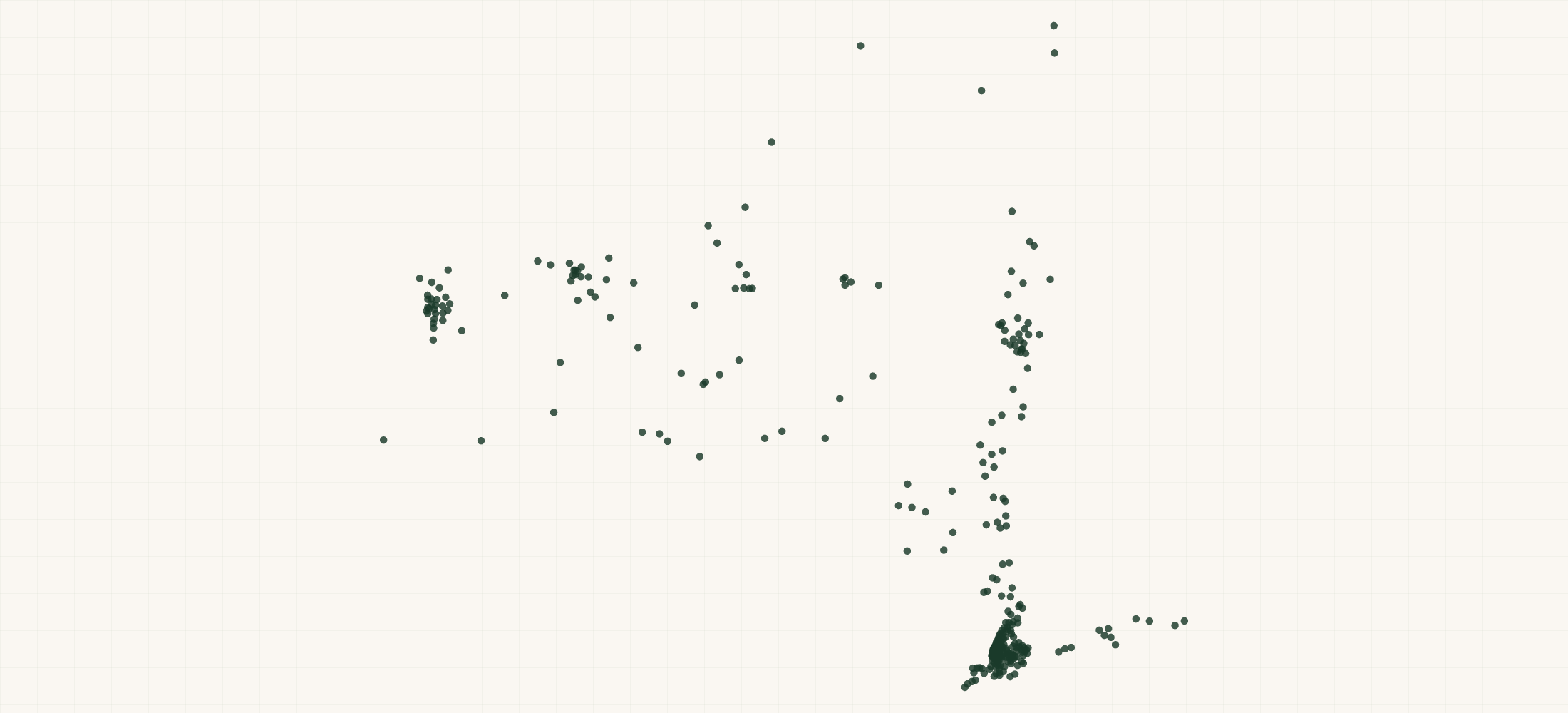 Map of where the MFNY Retailers are