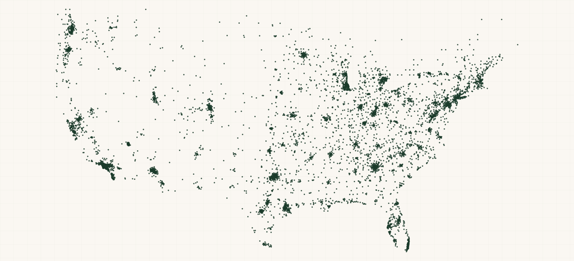 Map of where the MìLà Retailers are