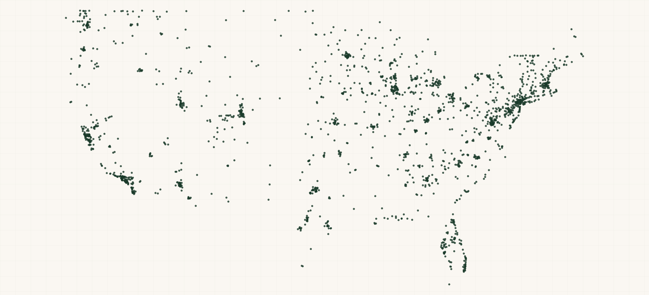 Map of where the Mirrycle Retailers are