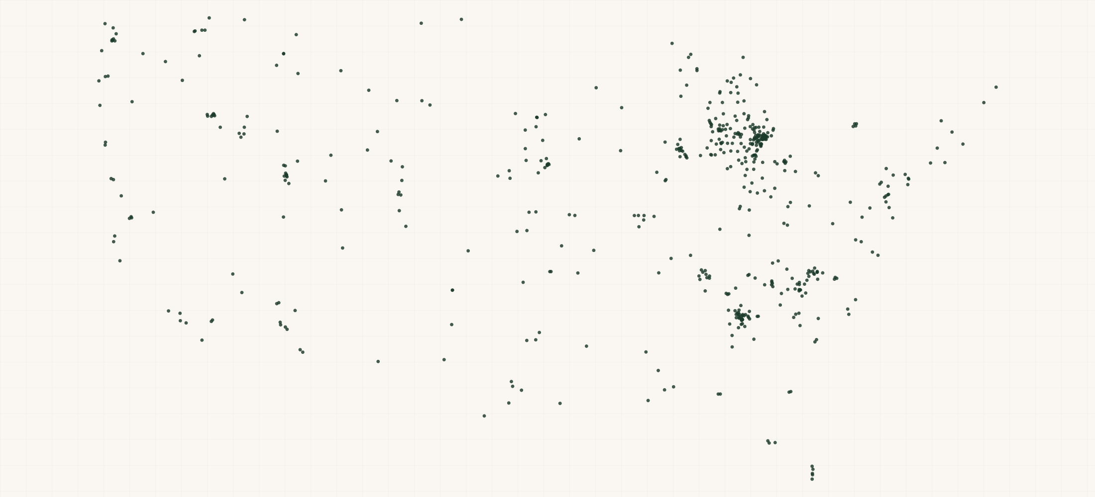 Map of where the MIT Therapy Retailers are