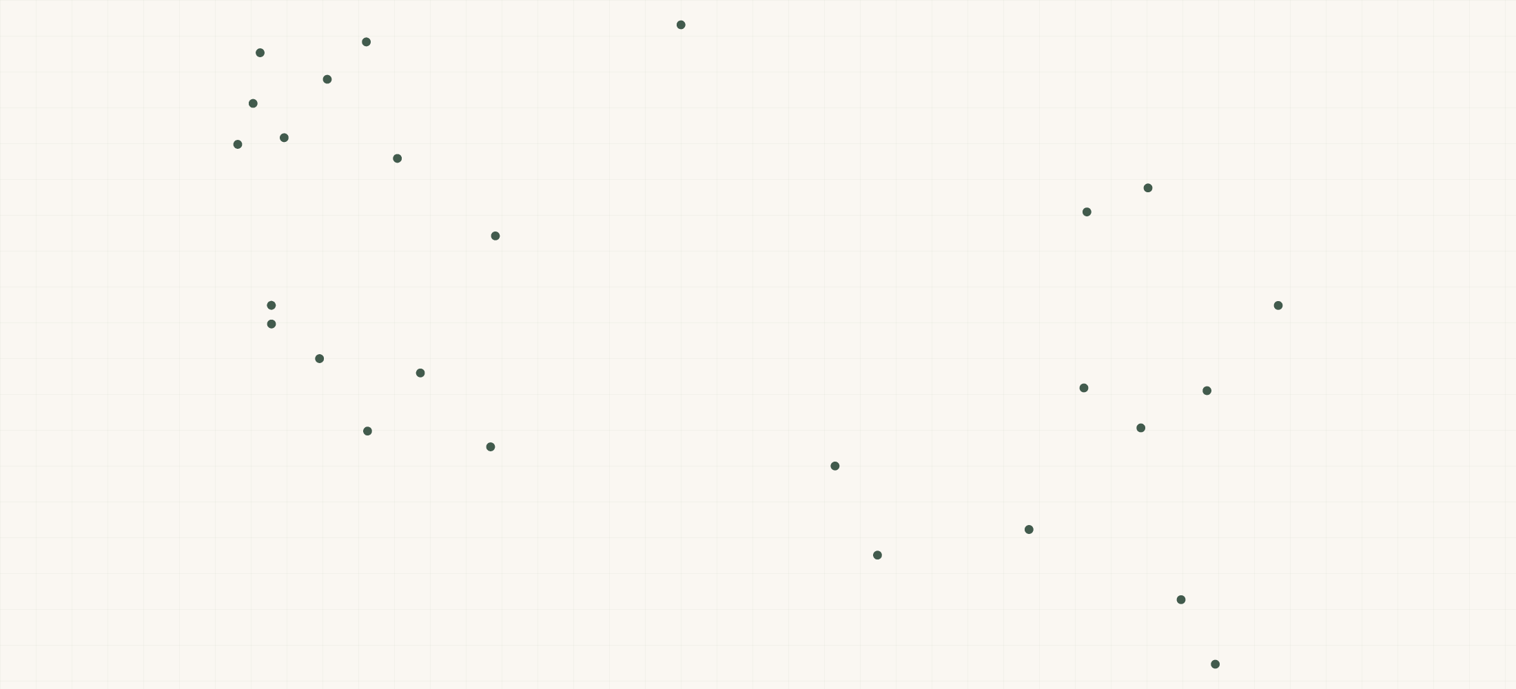 Map of where the Mobile Modular Locations are