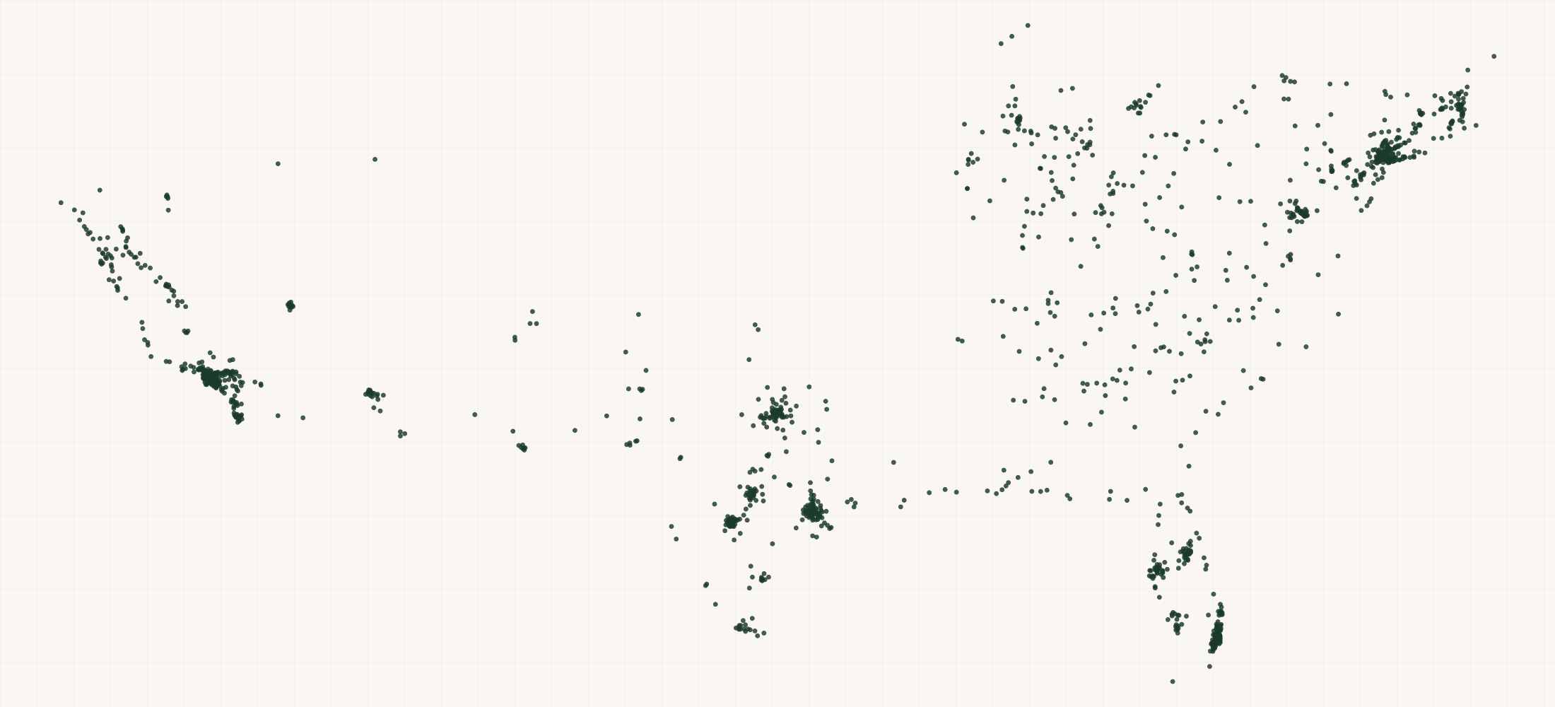 Map of where the Moira Beauty Retailers are