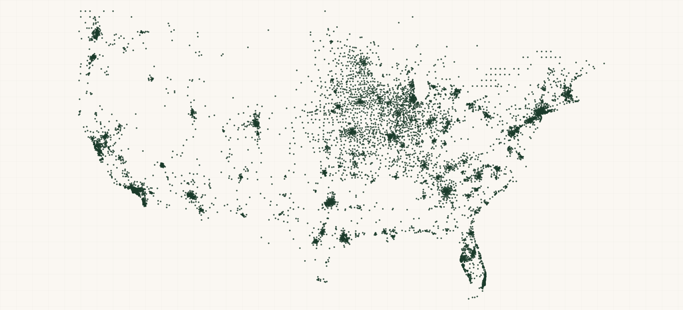 Map of where the More Labs Retailers are