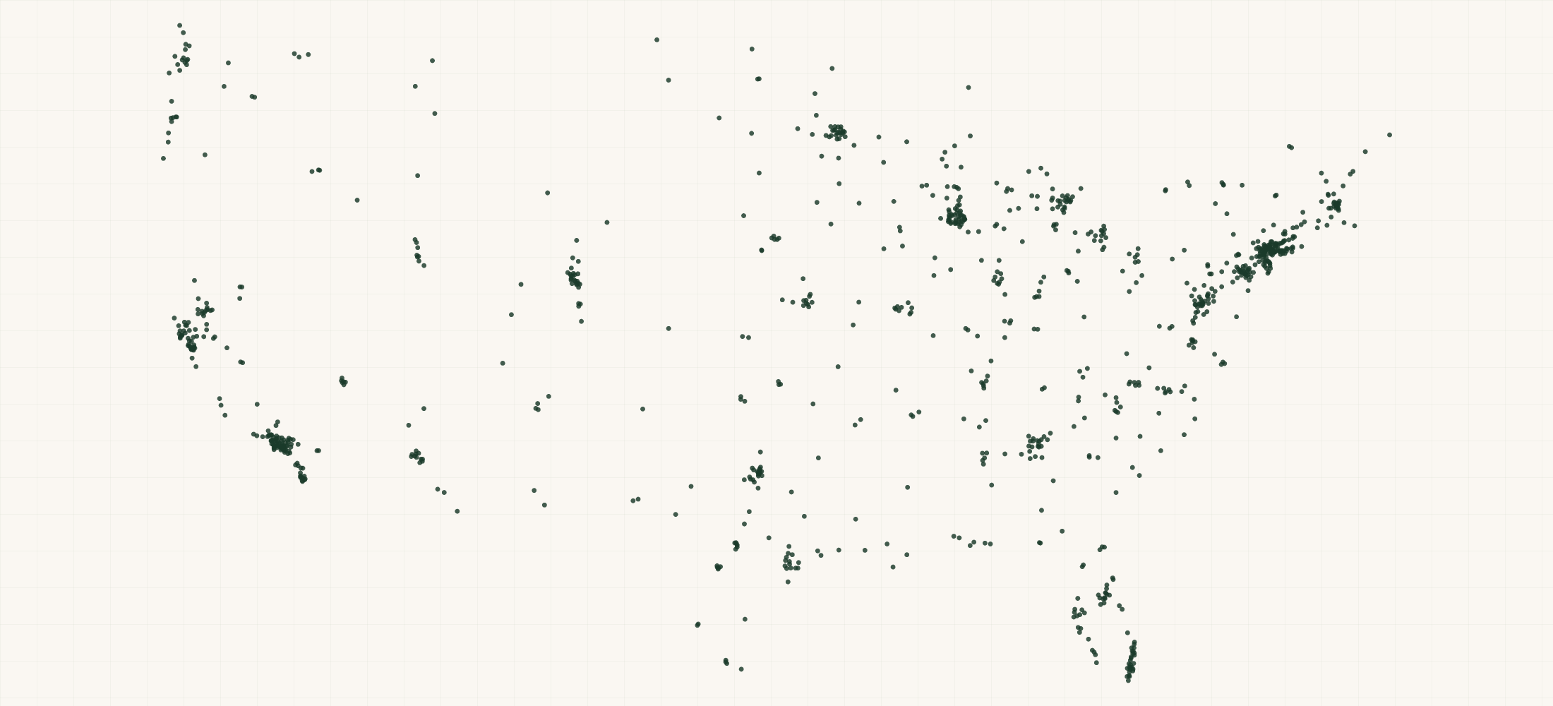 Map of where the Moroccan Magic Retailers are