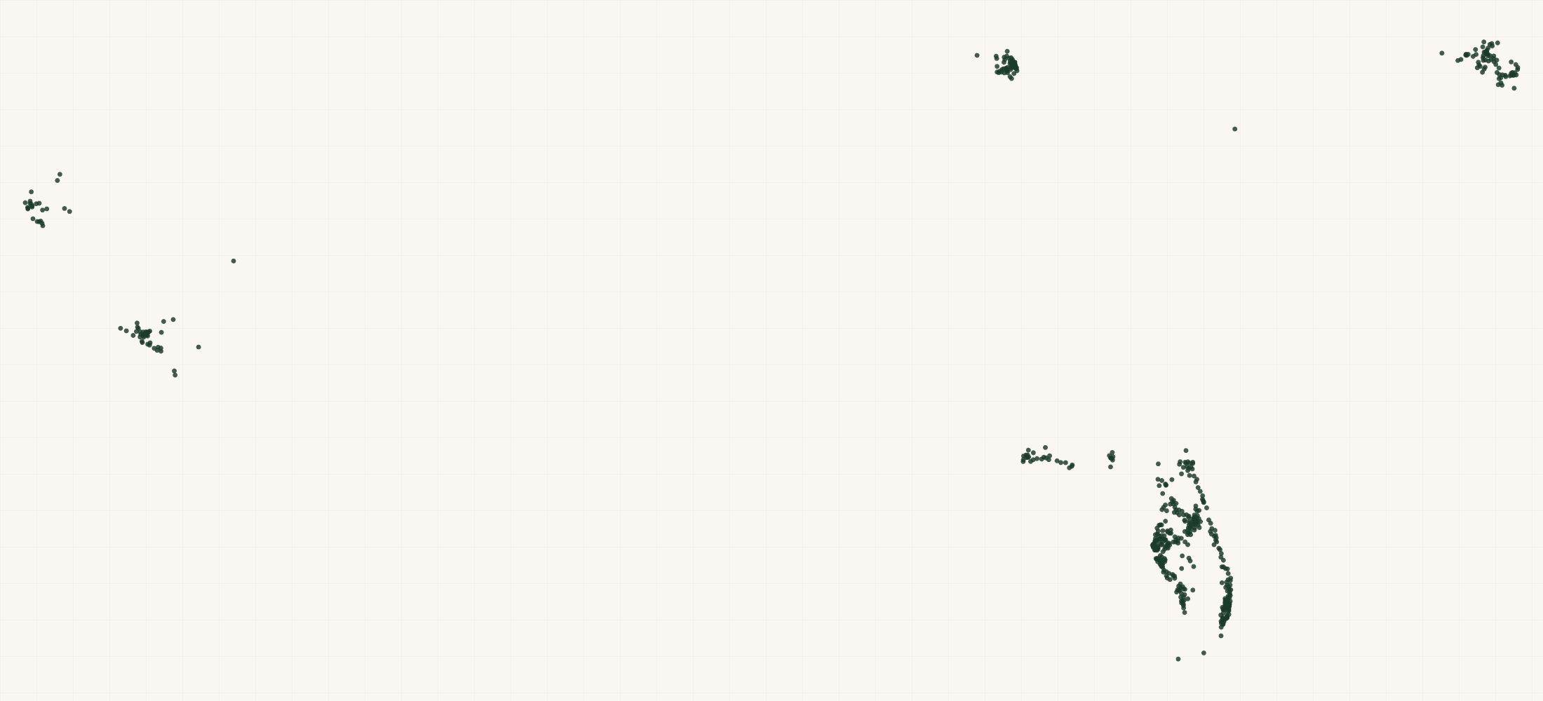 Map of where the MOTH Drinks United States Retailers are