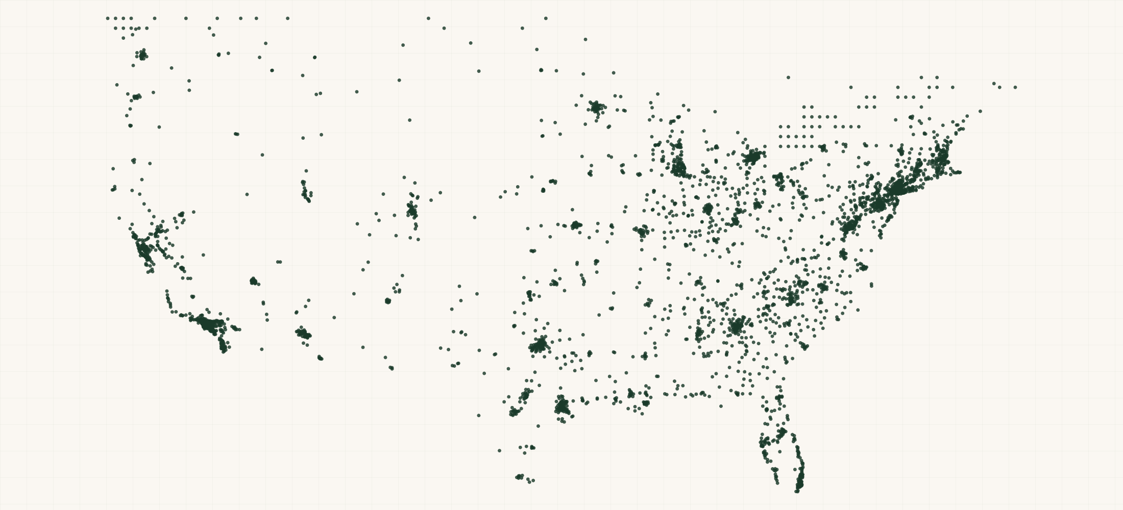 Map of where the Motherlove Retailers are
