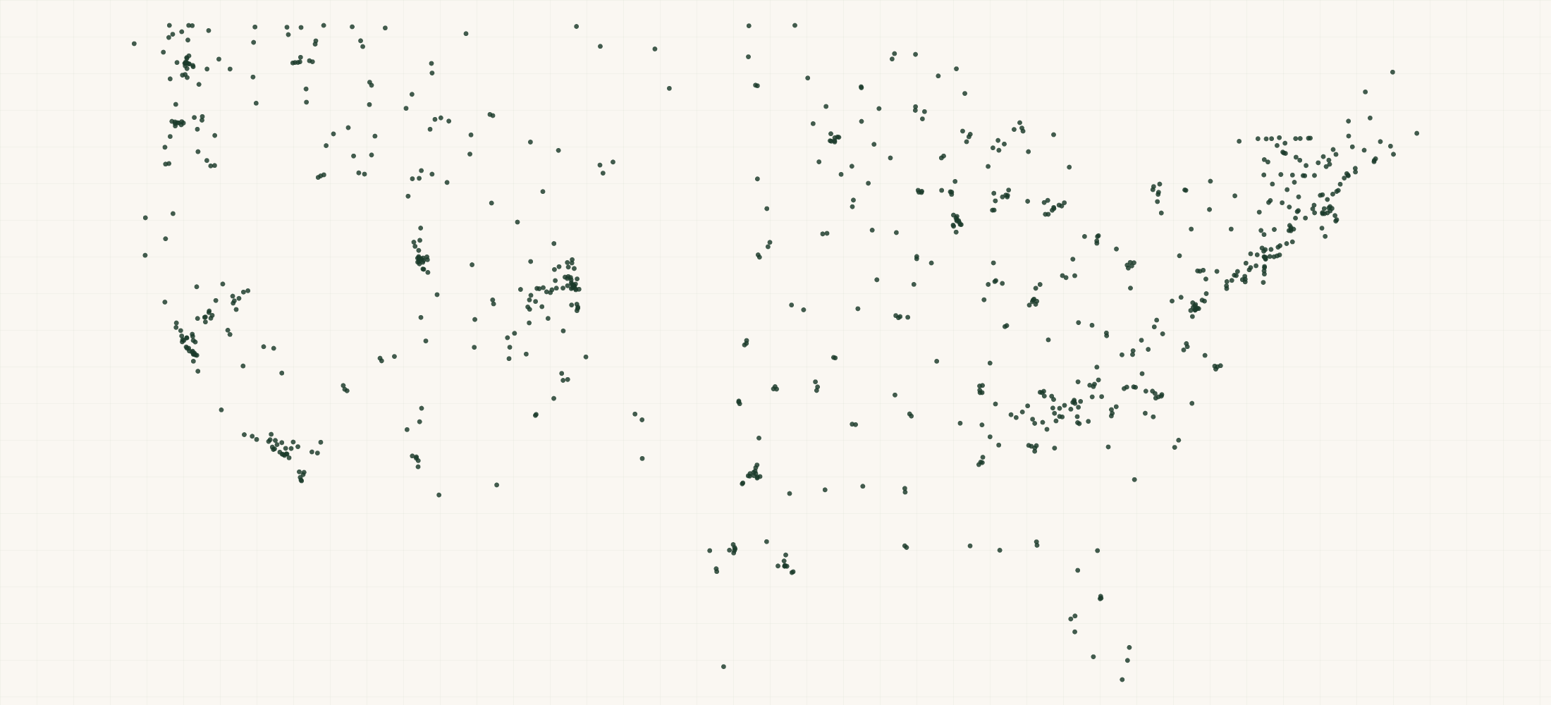 Map of where the Mountain Hardwear Retailers are