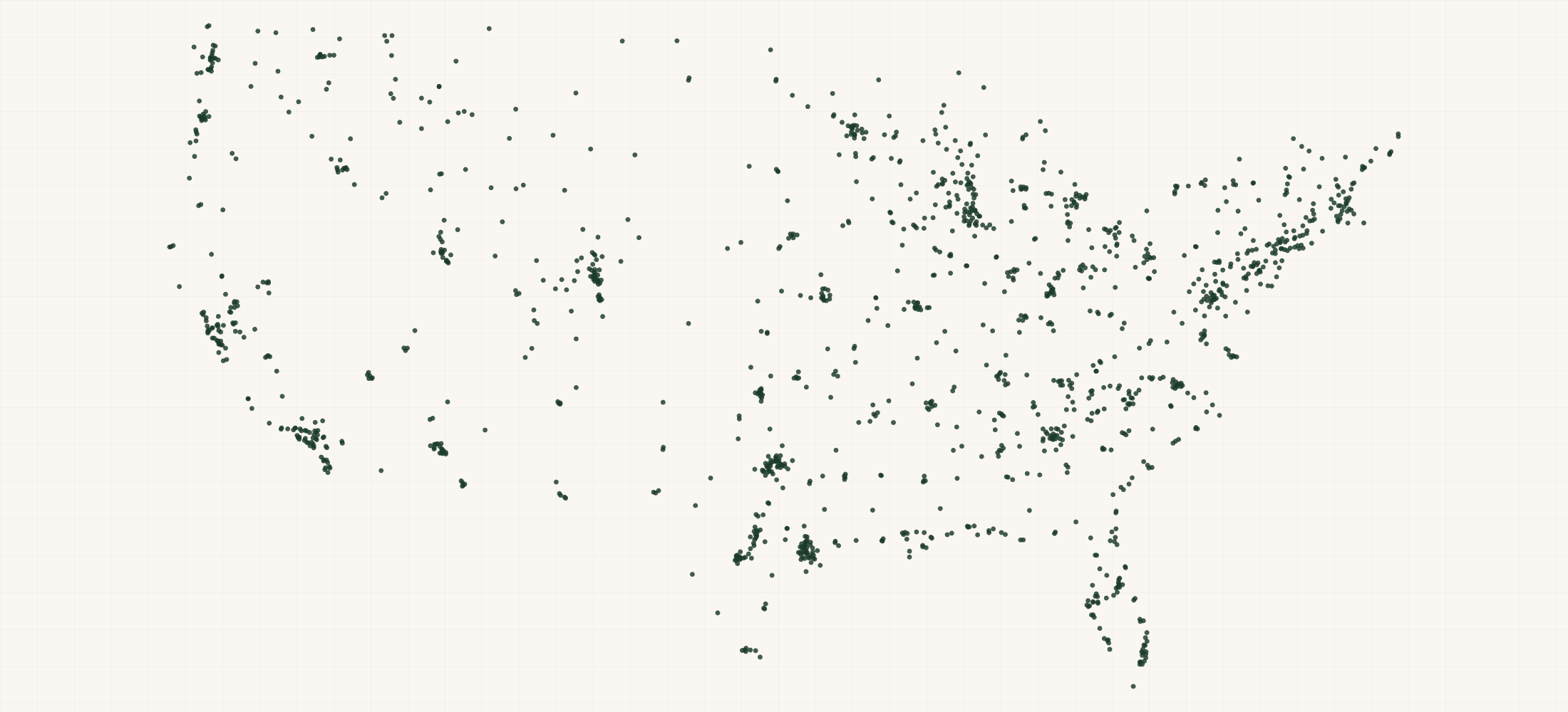 Map of where the Mountain House Retailers are