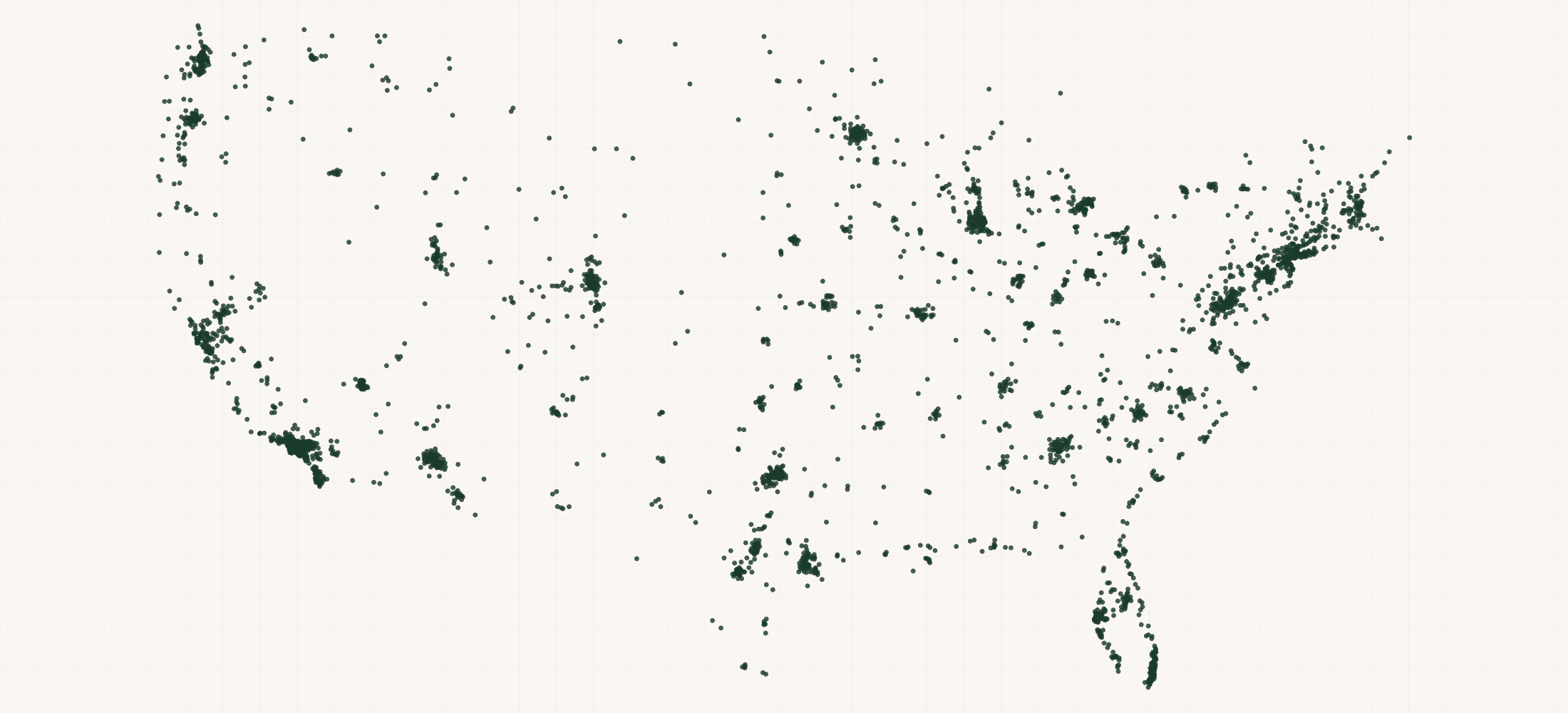 Map of where the MUD\WTR Retailers are