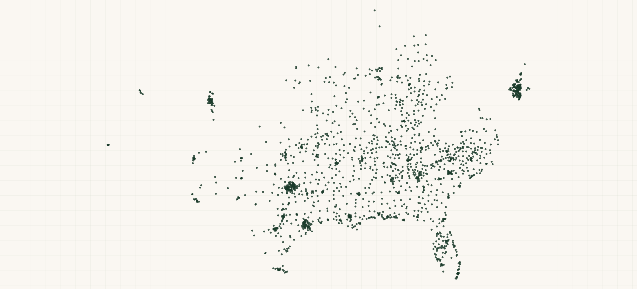 Map of where the Murphy USA, Murphy Express & QuickChek Locations are