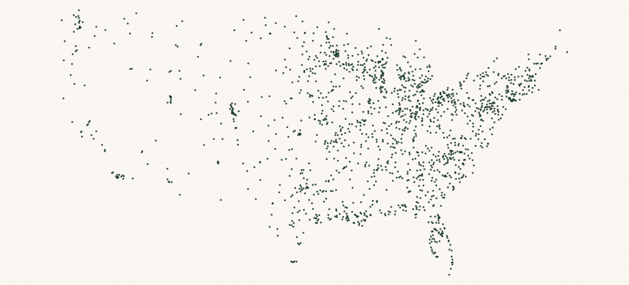 Map of where the Murray Retailers are