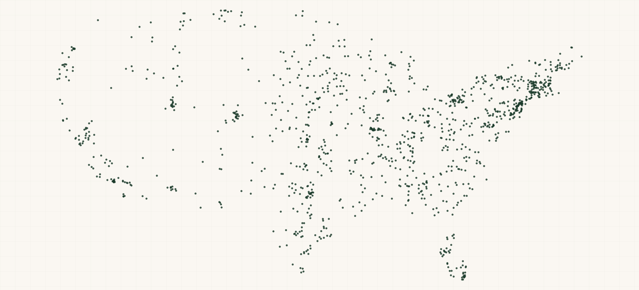 Map of where the MyVariations Retailers are