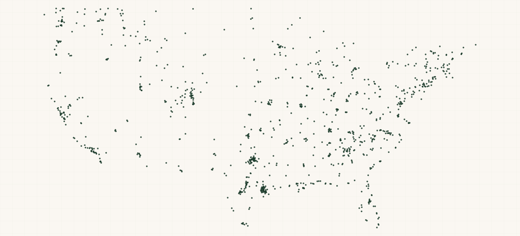 Map of where the Nalgene Retailers are