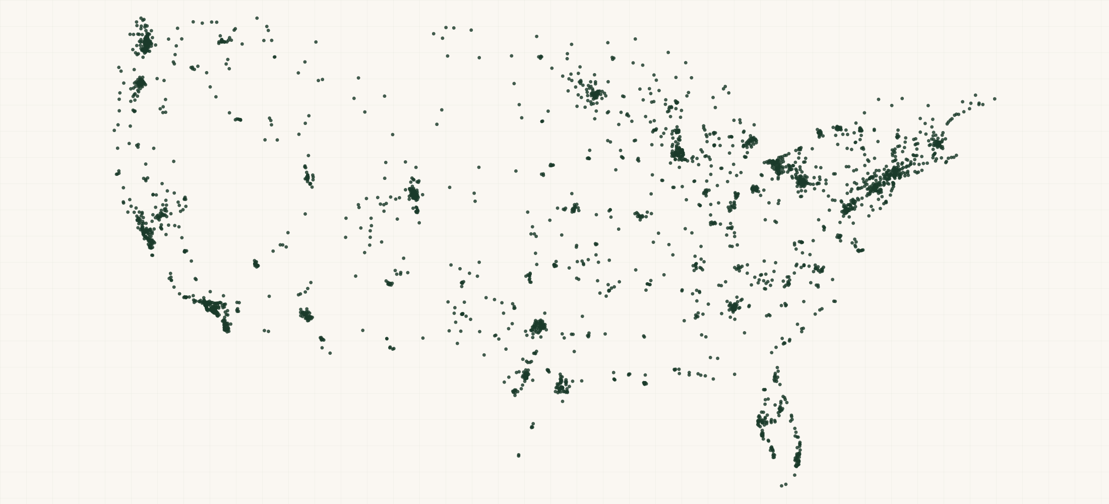 Map of where the Natracare Retailers are