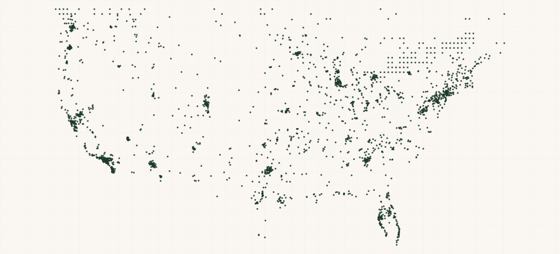 Map of where the Natural Factors Retailers are