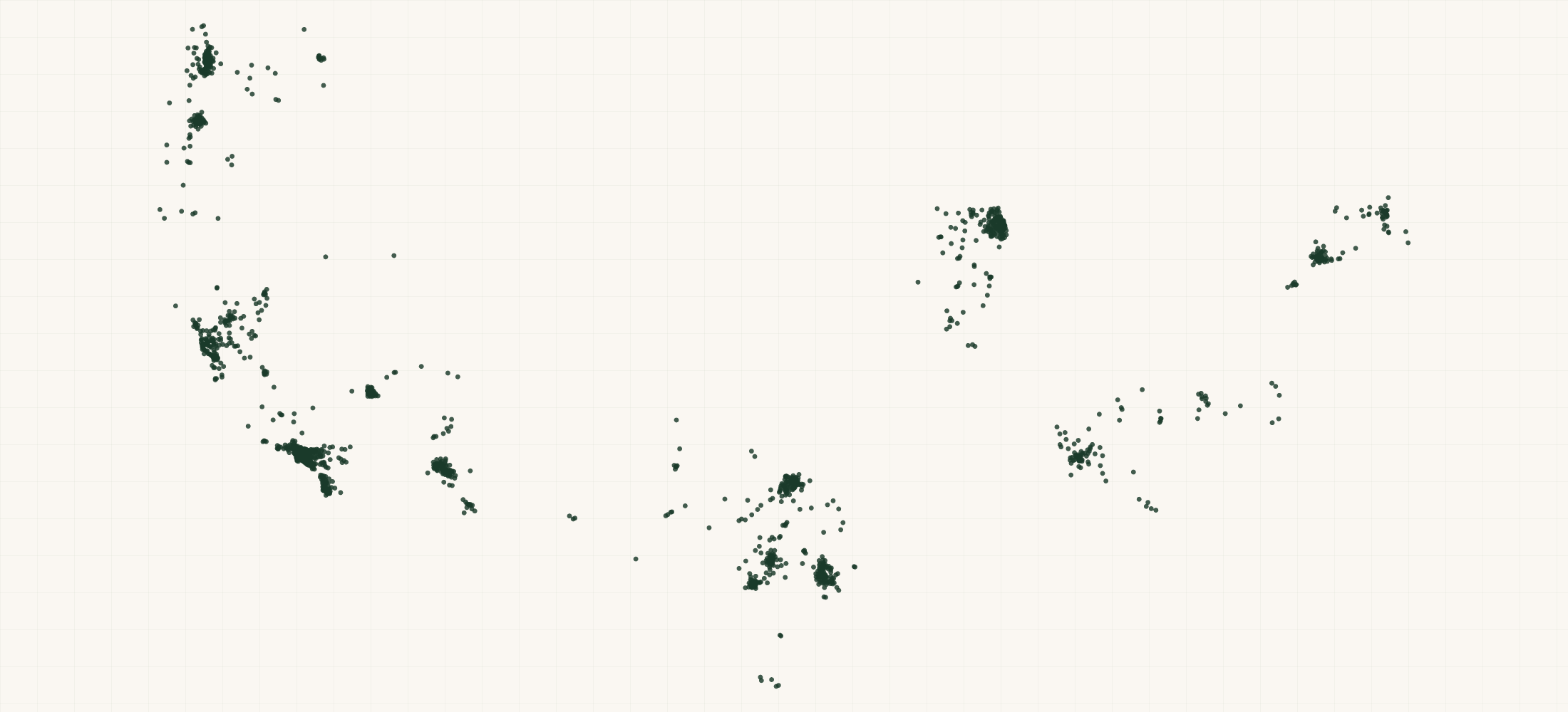 Map of where the Nectar Retailers are
