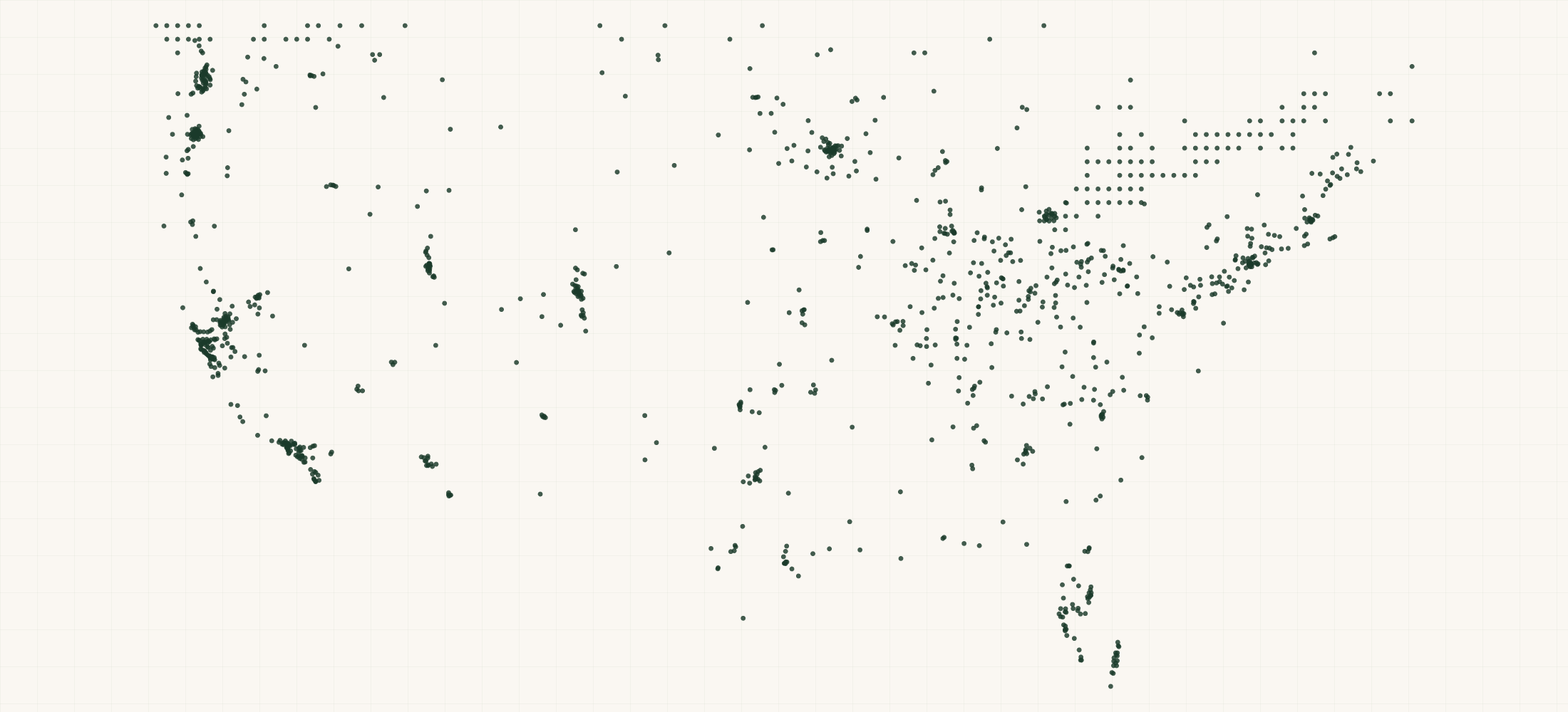 Map of where the Nellie's Retailers are