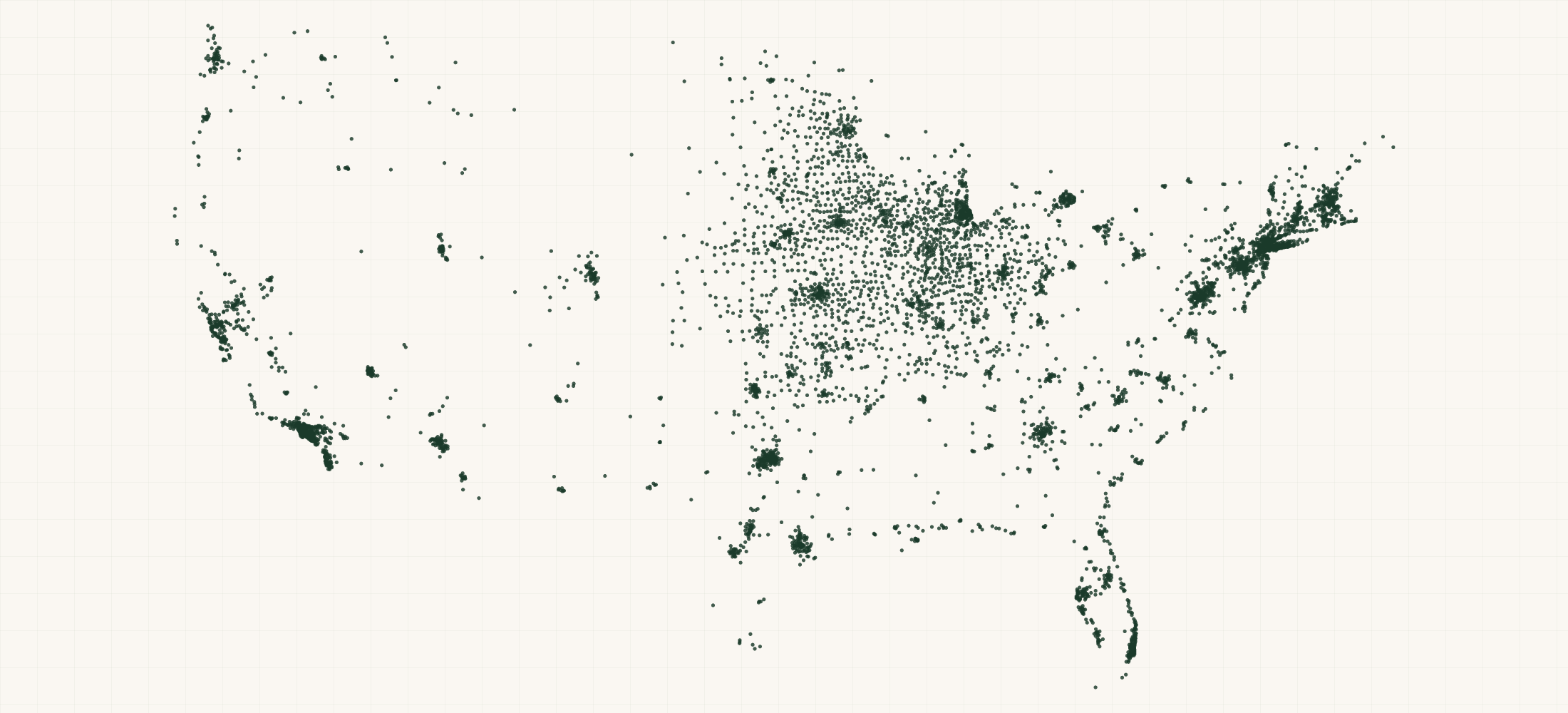 Map of where the Neuro Retailers are