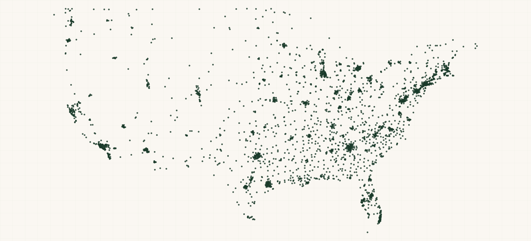 Map of where the Nike Retailers are