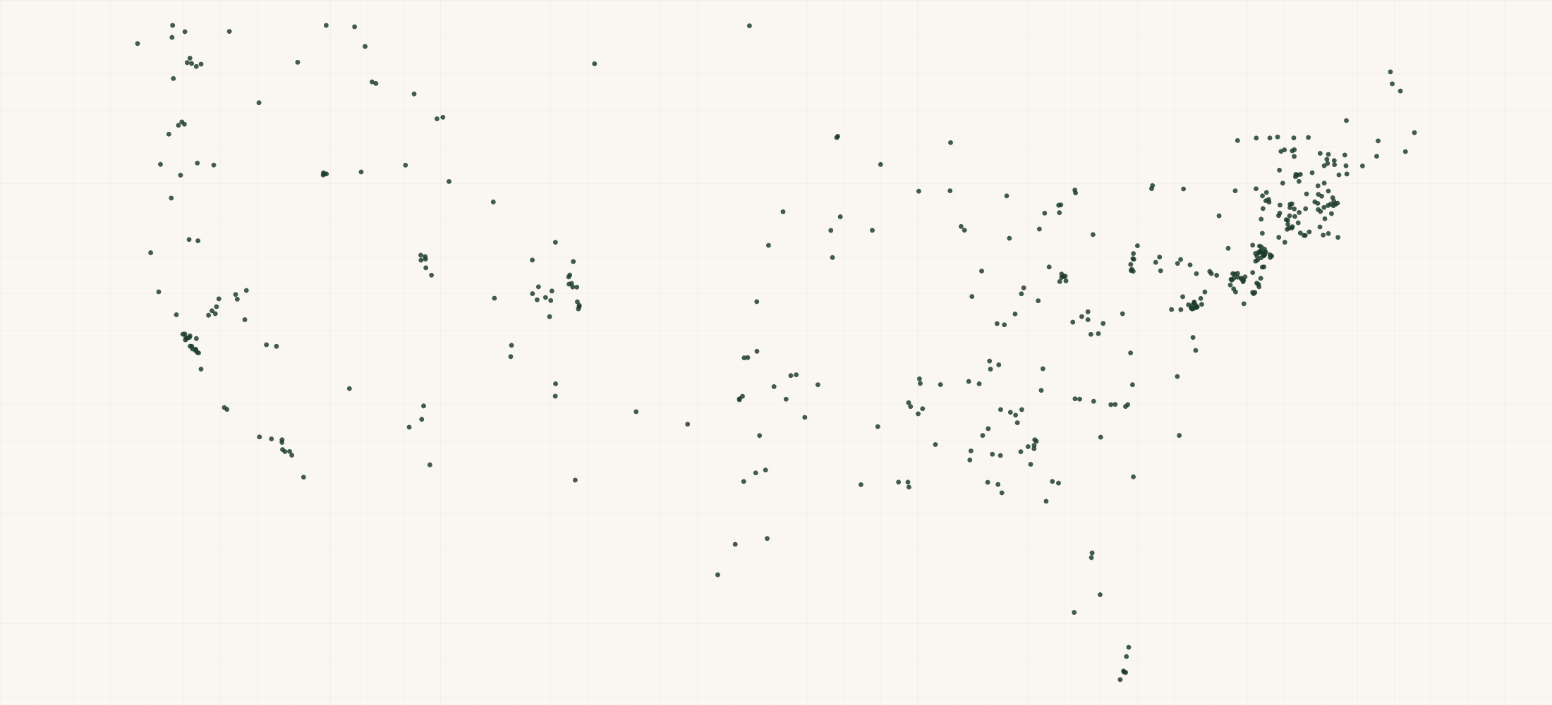 Map of where the NNormal Retailers are