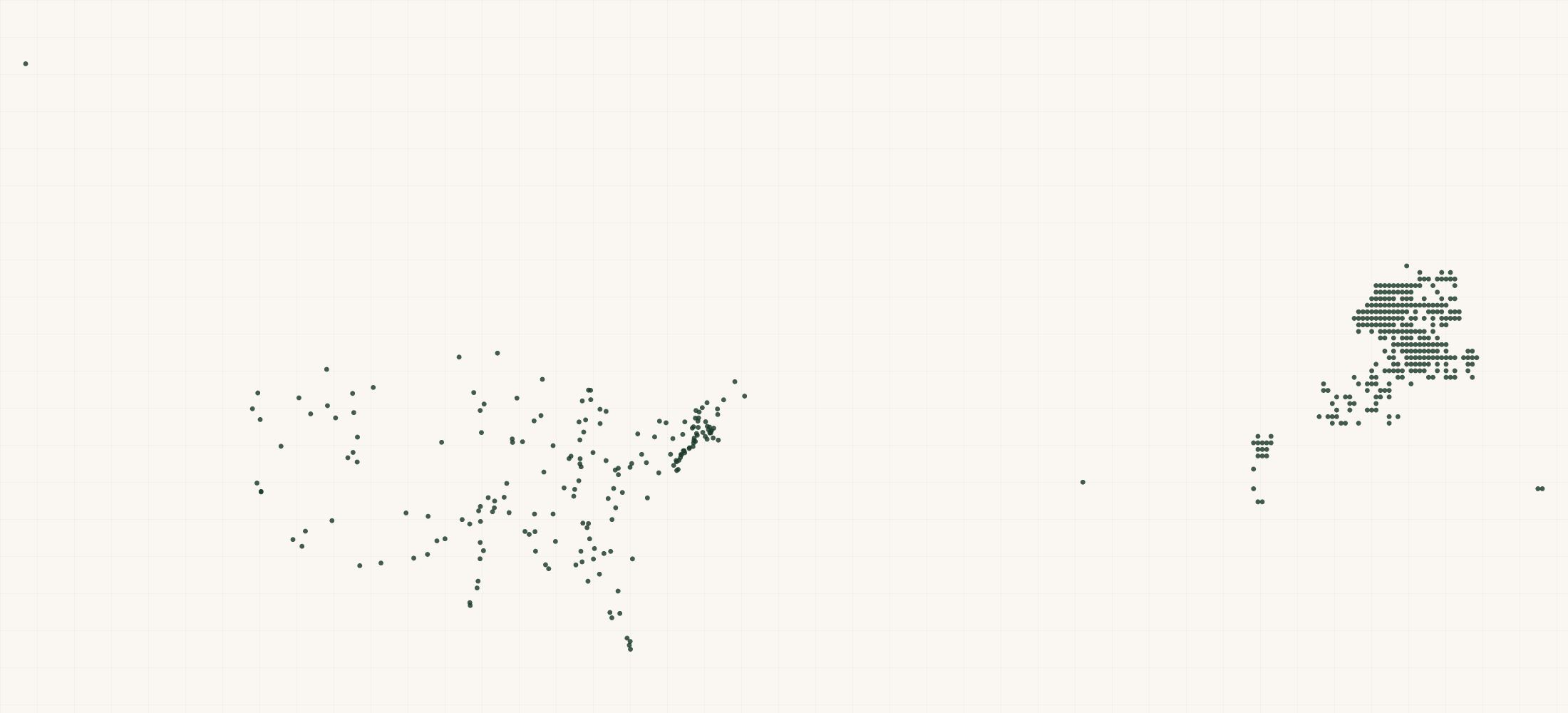 Map of where the No Excess Retailers are