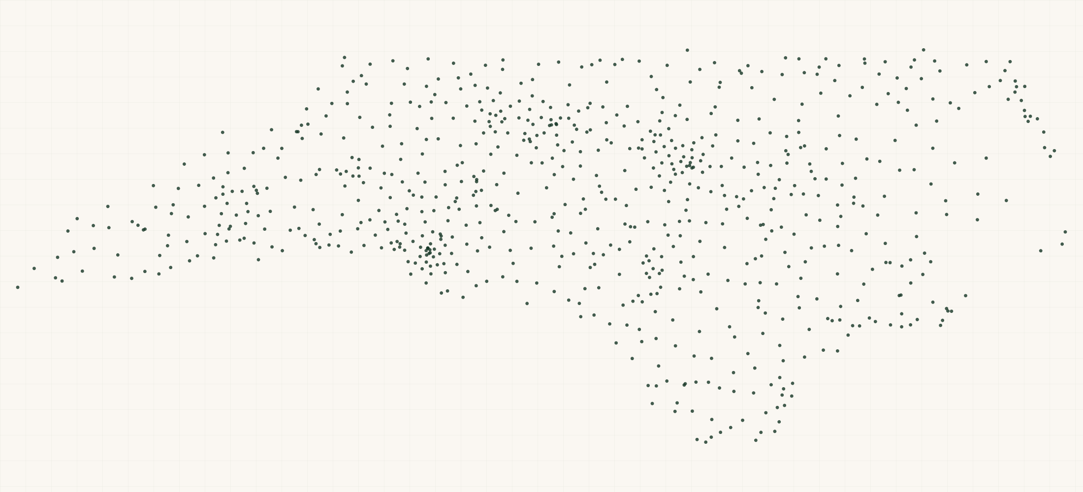 Map of where the North Carolina Federal Contractors are