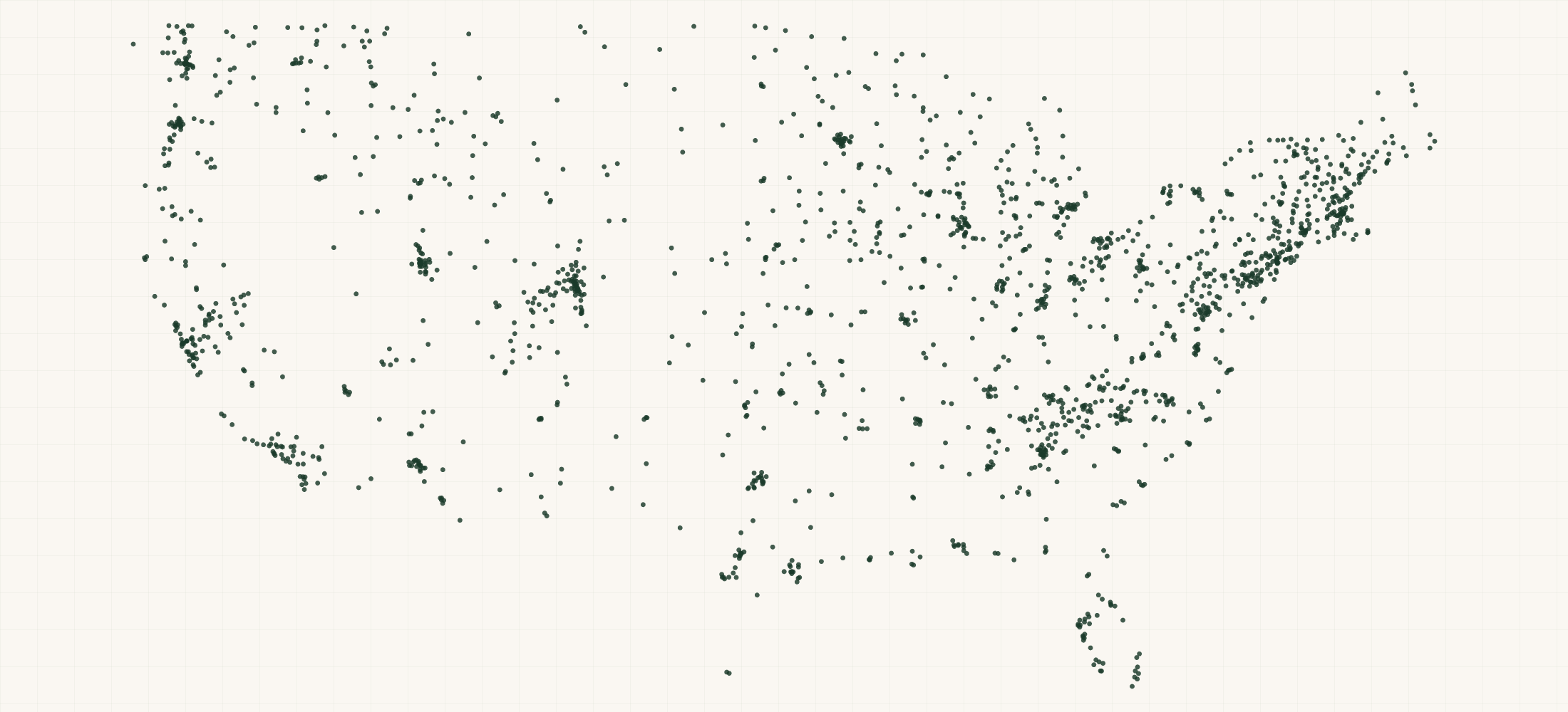 Map of where the Oboz Retailers are