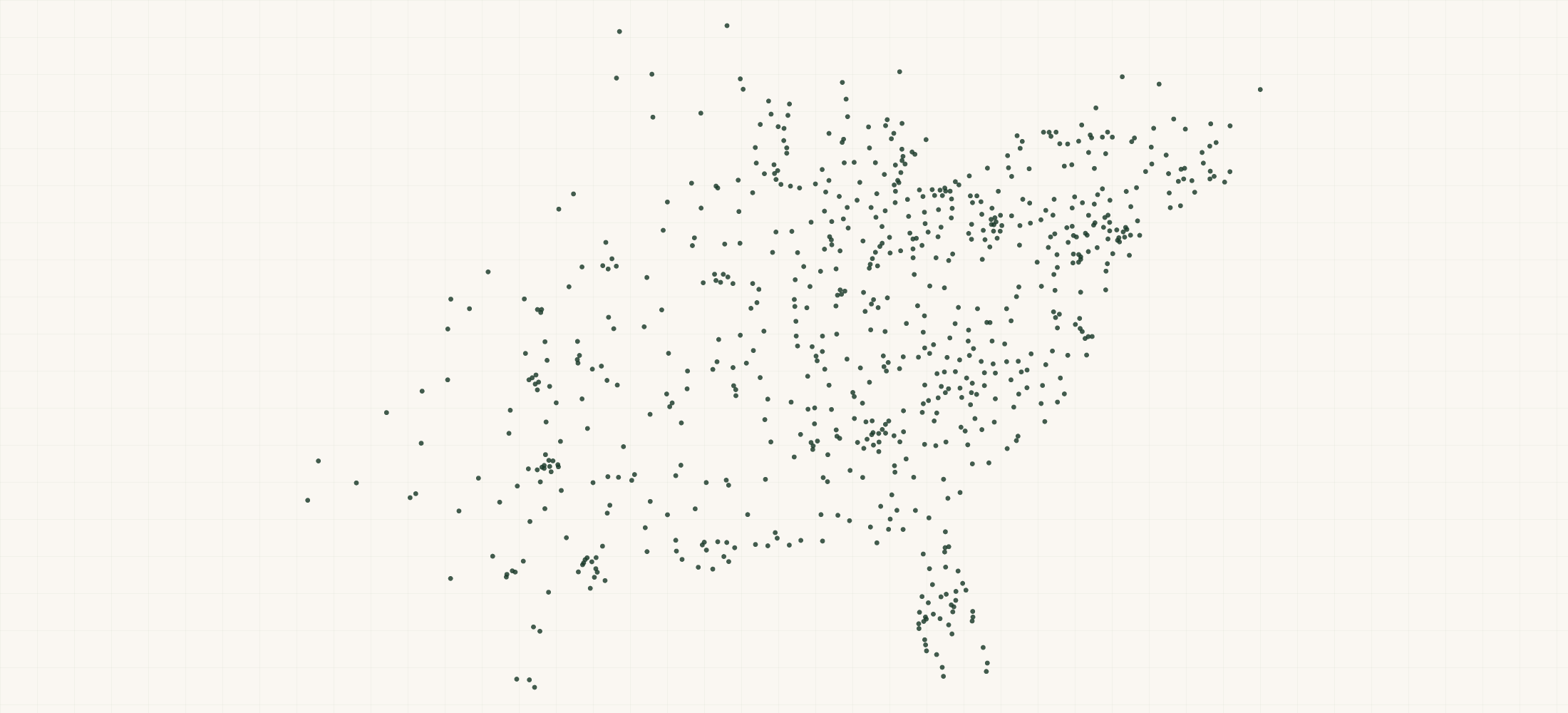 Map of where the Ollie's Bargain Outlet Store Locations are