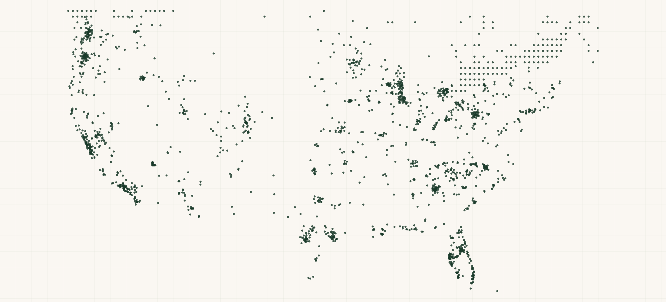 Map of where the Open Range Pet Treats Retailers are