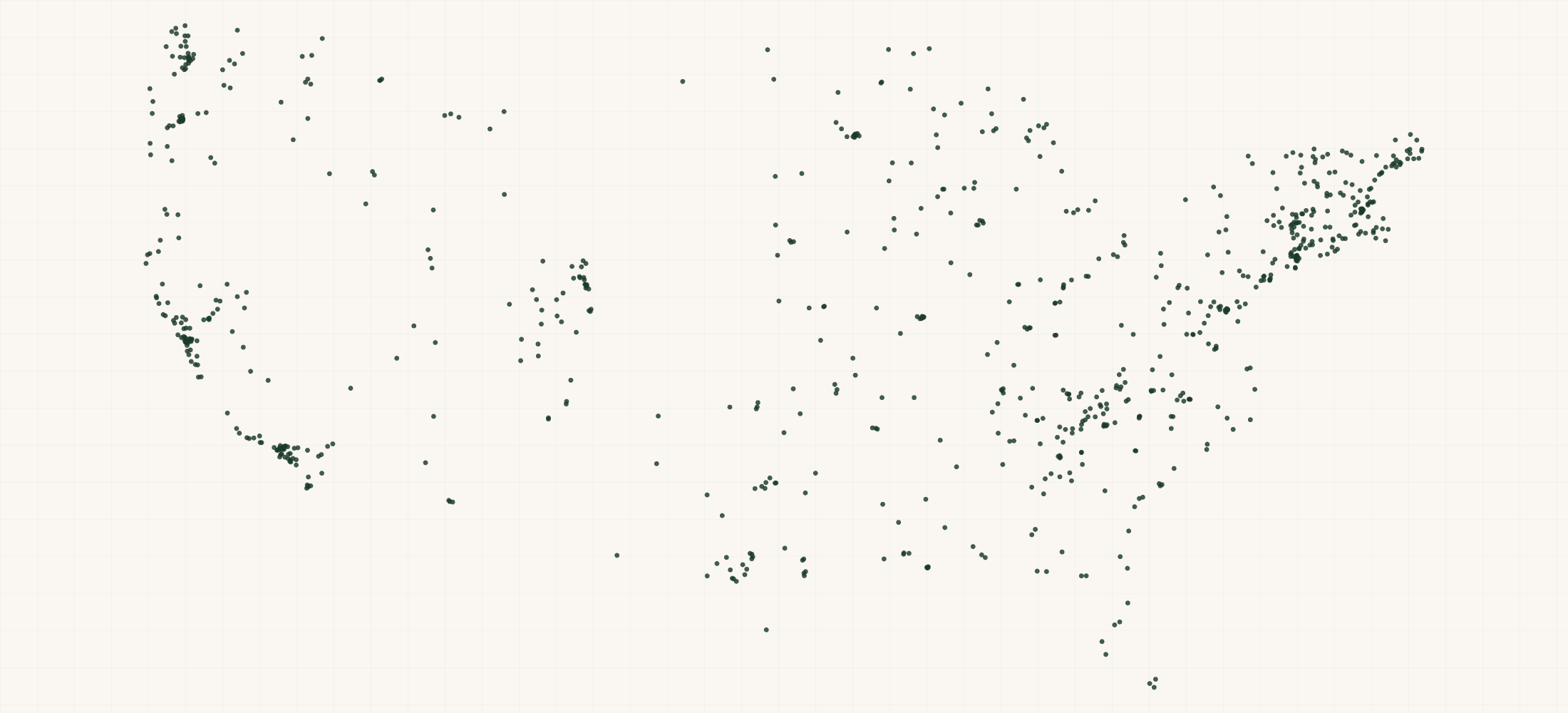 Map of where the Opinel USA Retailers are