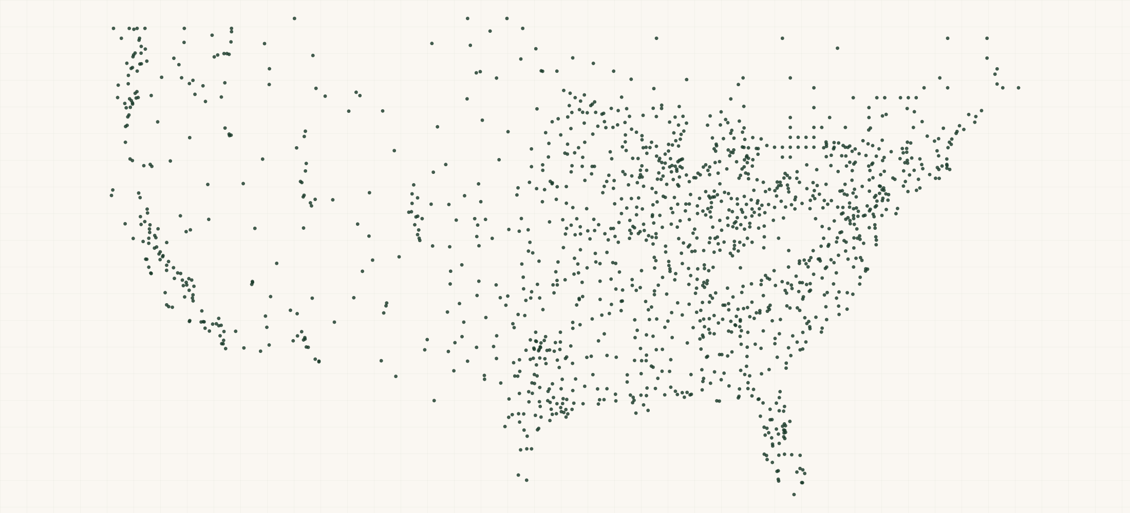 Map of where the Orange Aftermarket Retailers are