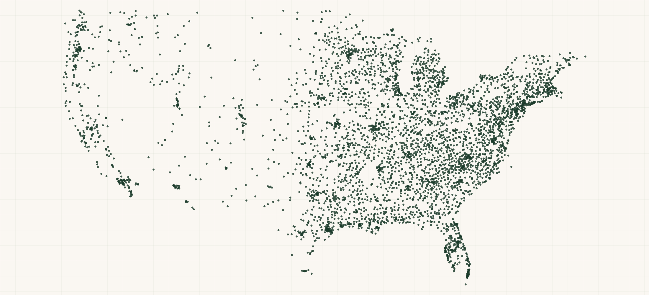 Map of where the Oregon Tool Retailers are