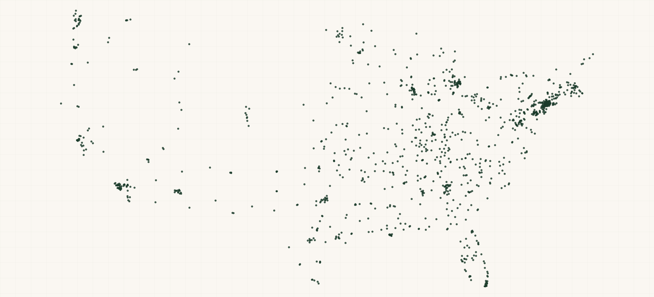 Map of where the Orthofeet Retailers are