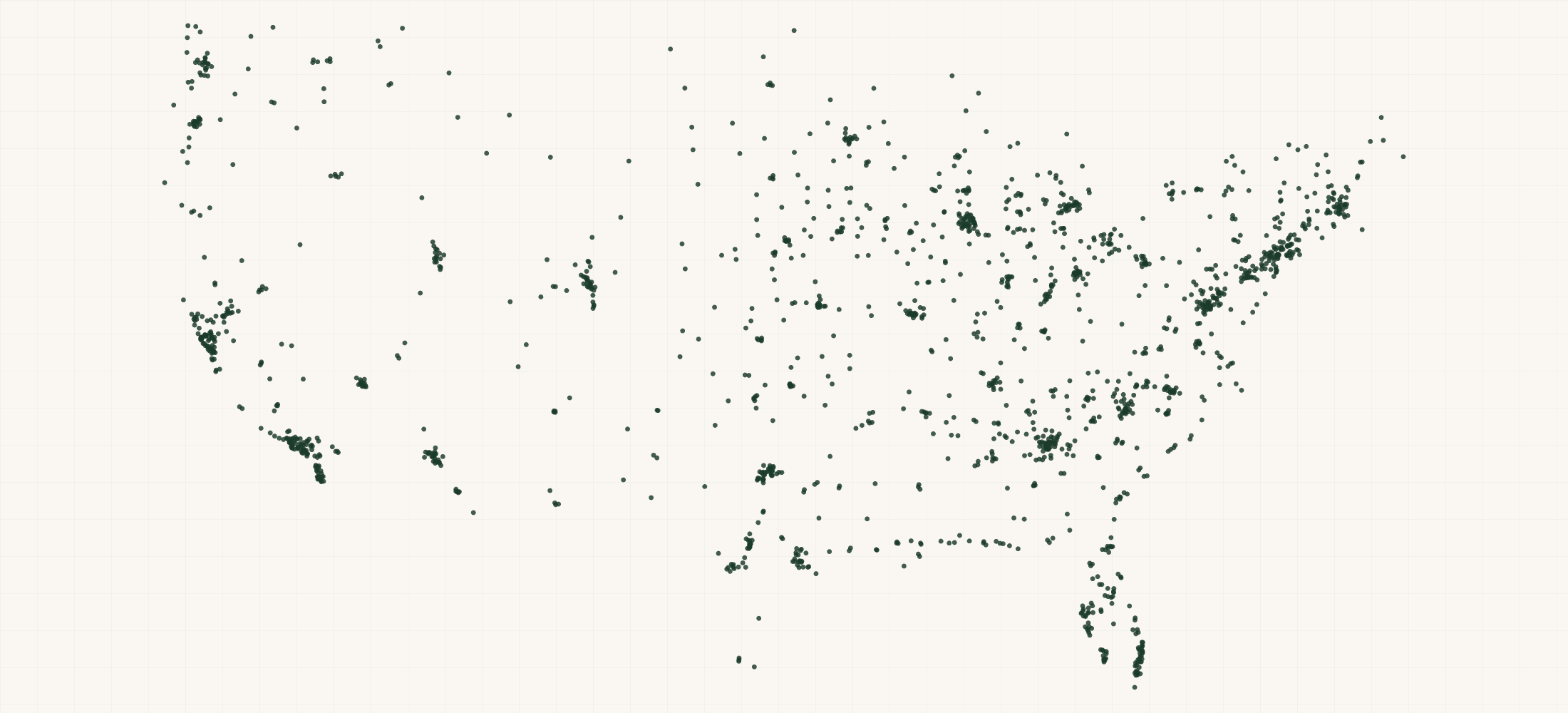Map of where the OS1st Retailers are